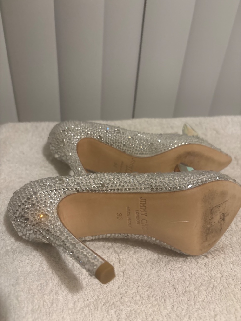 Jimmy Choo Women’s Crystal Covered Pointed Cinderella Toe Pumps US Size 5.5-6 - Picture 6 of 6